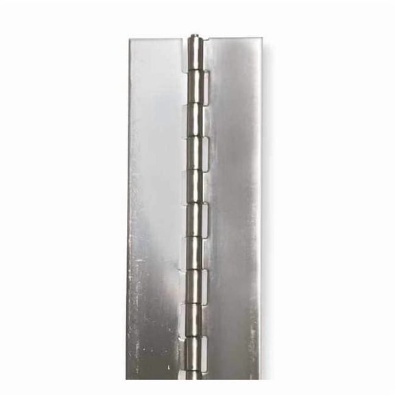 Piano Hinge, Stainless Steel, Full Surface Mounting, 3/4 in Leaf W x 96 in Leaf H, Stainless steel