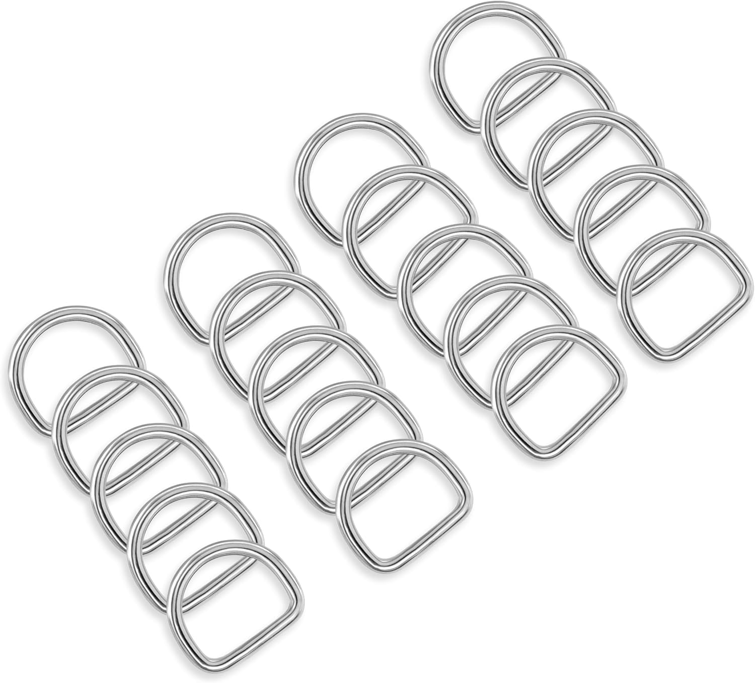 3 Inch Stainless Steel Dee Rings - 2 Pack Saddle Replacement Dee Rings For Flanks, Breast Collars, Tack (Beveled)