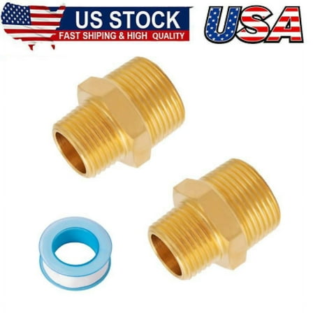 3/4 inch NPT x 1/2 inch NPT Male Hex Nipple Reducer,Reducing Brass Pipe Fittings