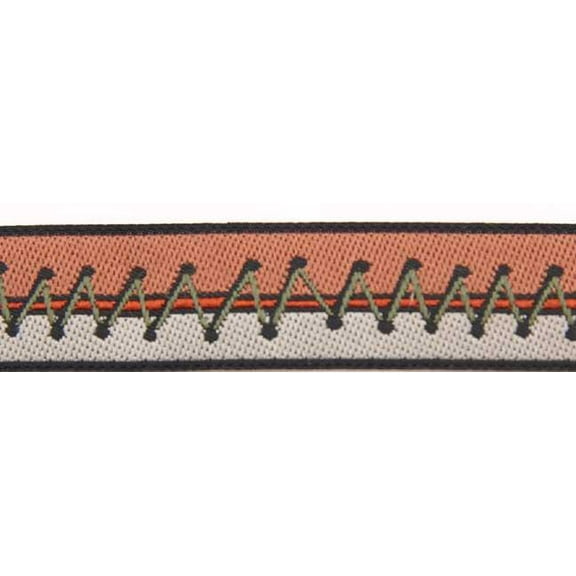 3/4 inch Stitches Woven Jacquard Braid Ribbon, 10 Yards