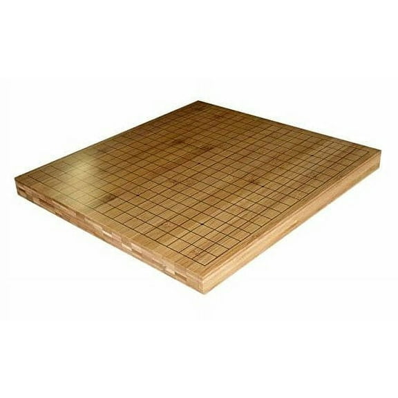 3/4" Reversible Solid Bamboo 19X19 Go Game and 13x13 Quick Game Board