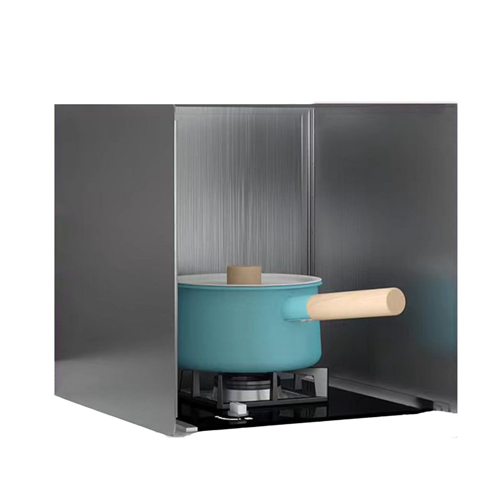 3/4-sided splash guard, foldable grease splash guard, stove splash guard, stainless steel kitchen splash plate, grease splash guard, for kitchen stove, prevent grease on walls
