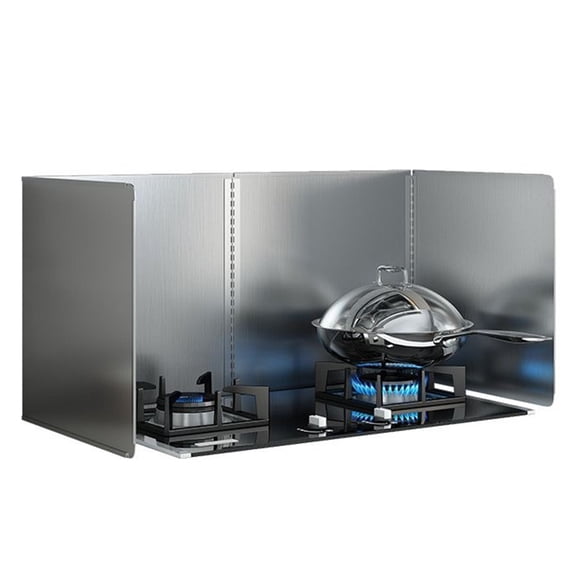 3/4-sided splash guard, foldable grease splash guard, stove splash guard, stainless steel kitchen splash plate, grease splash guard, for kitchen stove, prevent grease on walls