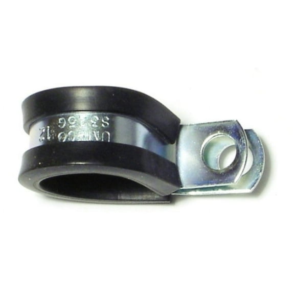 3/4" x 1/2" Rubber Cushioned Steel Support Clamps (10 pcs.)