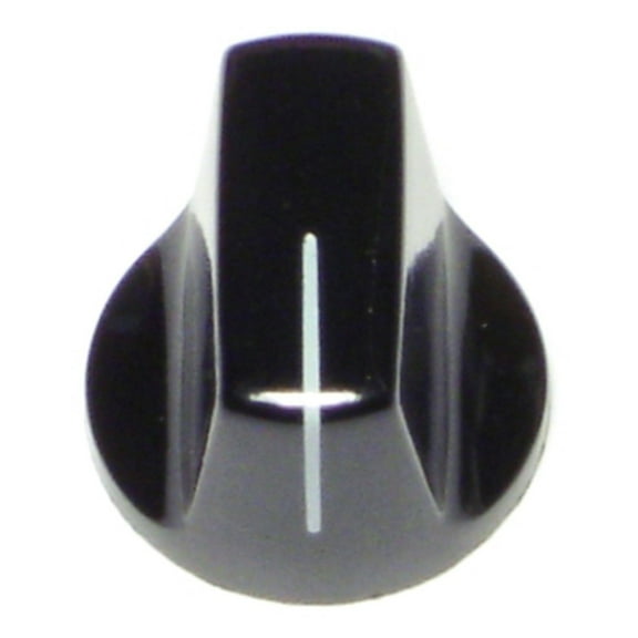 3/4" x 1/4" Black Plastic Appliance Knobs AKP-016