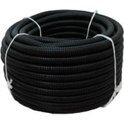 3/4" x 100 Flexible Corrugated Black LDPE NON Split Tubing Wire Loom