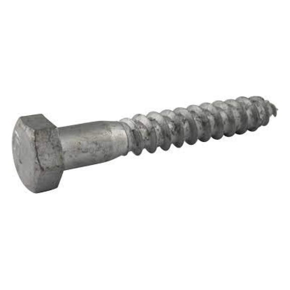 3/4" x 12" (10 Pack) Galvanized Lag Screw Pack Grade A - Hot Dip Galvanized for Exterior Use - by ,