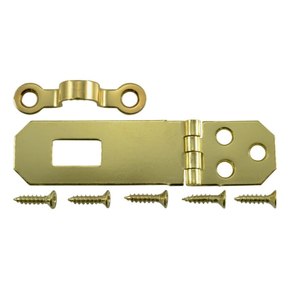 3/4" x 2-3/4" Brass Plated Steel Hasps (4 pcs.)