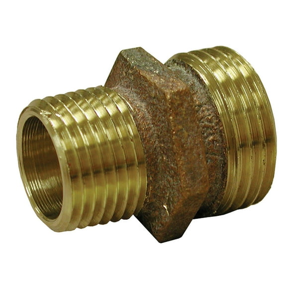 Jones Stephens Brass Garden Hose Male Fitting - Lead Free - 3/4" MH x 3/4" MIP