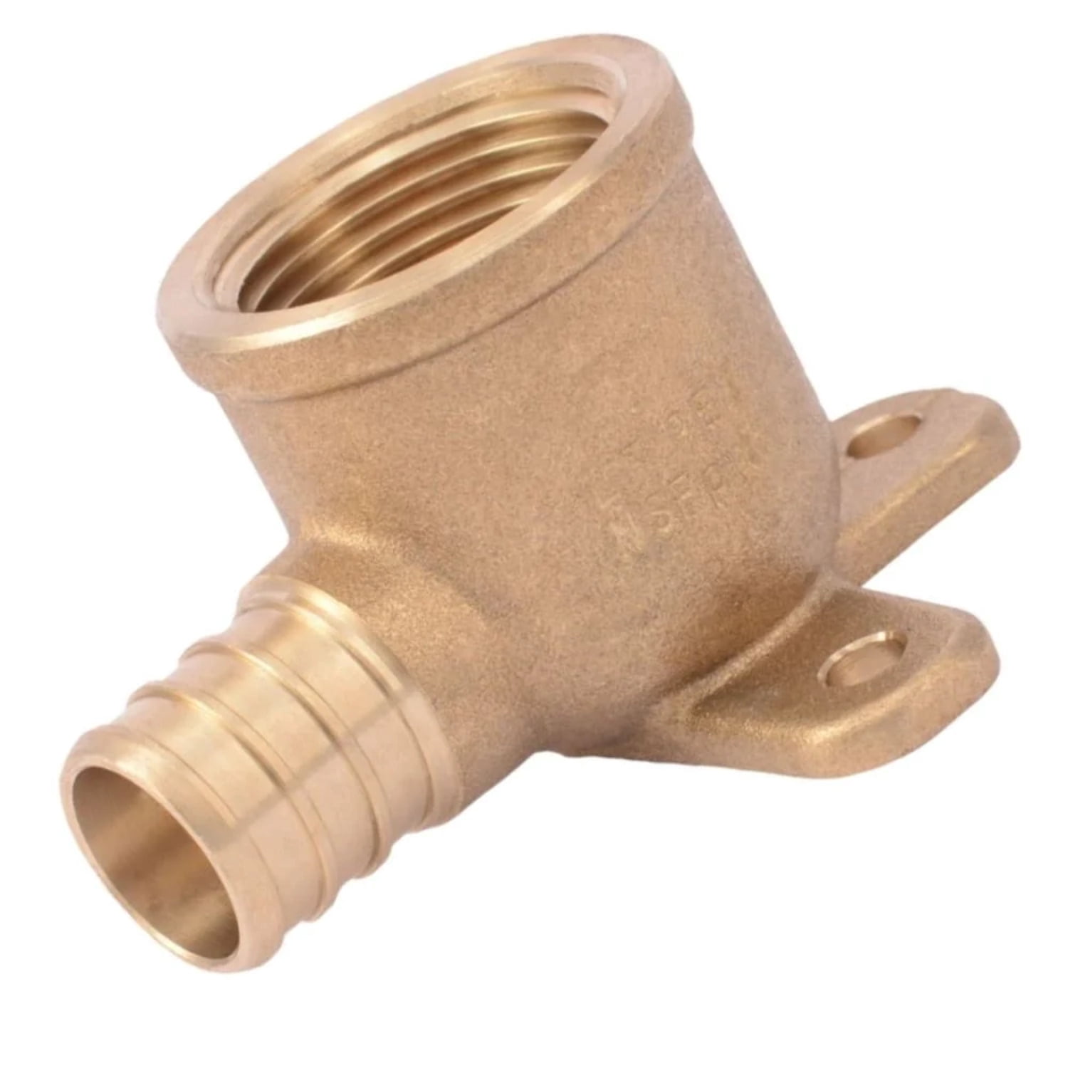 3/4" PEX Copper Drop Ear Elbow – Barb X FIP, Lead-Free Brass, For Potable Water & Radiant Heating, Commercial Grade Plumbing Fitting