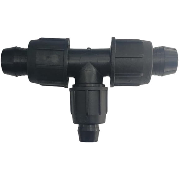 (25 Pack) 3/4" x 3/4" x 1/2" Easy Loc Reducing Tee  Drip Irrigation Fitting  Reusable Lock-Ring Fitting for 3/4 Poly Tubing  Leak-Proof & Tool-Free | A1-HT886