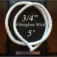 thumbnail image 1 of 3/4" x 5' Dense Weave Round Fiberglass Wick Heavy Duty Kerosene Oil Lamps Lanterns Replacement Wicks Wine Bottle Candle DIY Emergency Romantic s Mood Lighting 15, 1 of 1