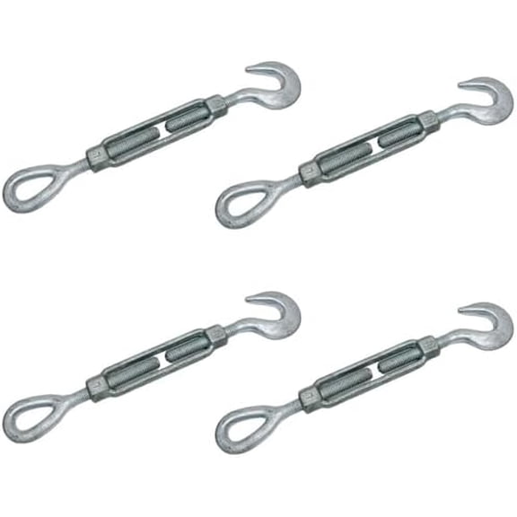 3/4" x 6" Turnbuckle Hook Eye Pulley Galvanized Drop Forge 3000 Lb Capacity 4Pcs$$Tools & Hardware Other
