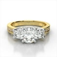 thumbnail image 1 of 3.40 Ct Brilliant Cut Round Natural Moissanite Diamond Engagement Rings for Women Fine 14K Yellow Gold, 1 of 6