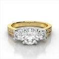 thumbnail image 1 of 3.40 Ct Excellent Round Diamond Wedding Rings for Women Solid 14K Yellow Gold, 1 of 6