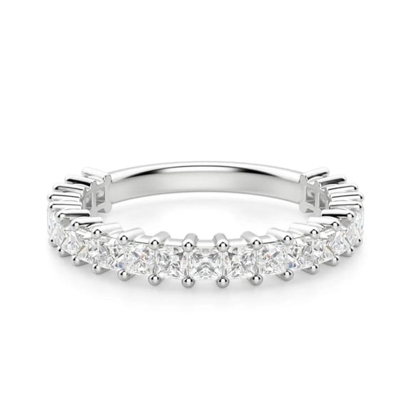 3.40 TCW Princess Cut Eternity Wedding Ring 925 Silver