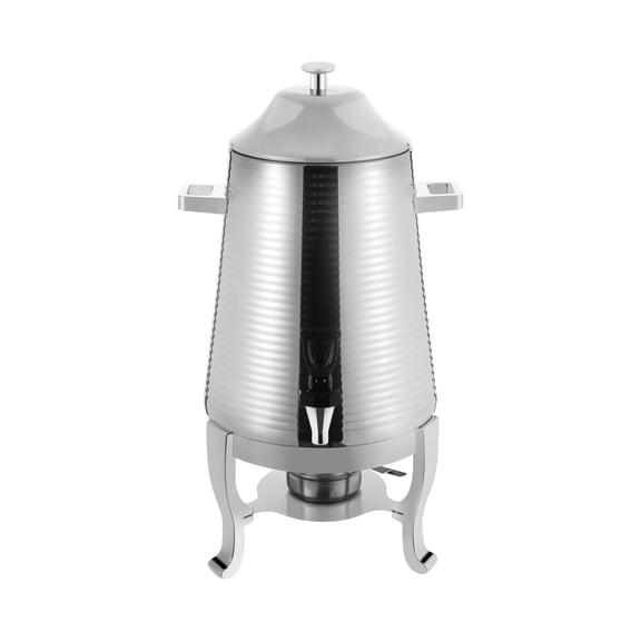 3.43Gallon Stainless Steel Hot Beverage Dispenser,Coffee Chafer Urn with Spigot&Fuel Holder,Cold&Hot Drinks Dispenser for Milk Coffee Tea Juice - Parties Catering Buffet Event