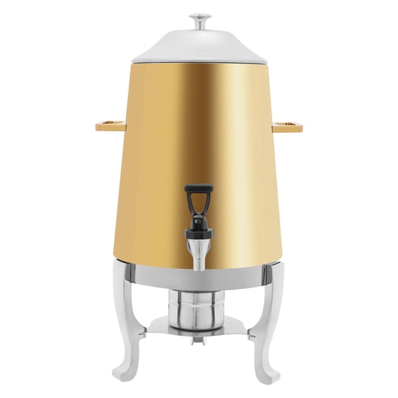 3.43Gallon Stainless Steel Hot Beverage Dispenser,Coffee Chafer Urn with Spigot&Fuel Holder,Cold&Hot Drinks Dispenser for Milk Coffee Tea Juice - Parties Catering Buffet Event