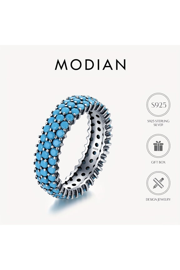 3.43g Vintage Bohemian 925 Sterling Silver Ring - Elegant Luxury Finger Jewelry for Women with Synthetic Turquoise, Ideal for Daily Wear, Music Festivals, Stacking, Gift,8