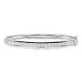 thumbnail image 1 of 3.45 CT 14K White Gold Lady Princess Cut Diamond Bangle, 1 of 1