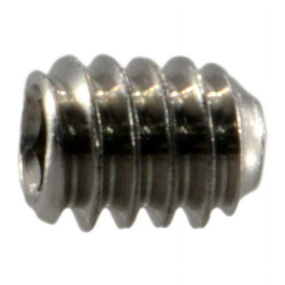 #3-48 x 1/8" 18-8 Stainless Hex Socket Headless Set Screws (15 pcs.)