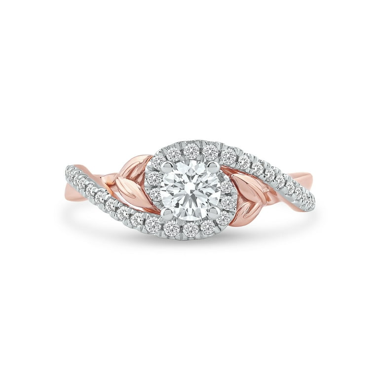 LADIES RING 0.50CT BLUE/DARK BROWN/ROUND DIAMOND 14K ROSE GOLD LADIES RING 0.50CT BLUE/DARK BROWN/ROUND DIAMOND 14K ROSE GOLD