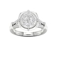 thumbnail image 1 of 3/4Ct TDW Diamond 14k White Gold Split Shank Cluster Engagement Ring (I-J, I2), 1 of 4
