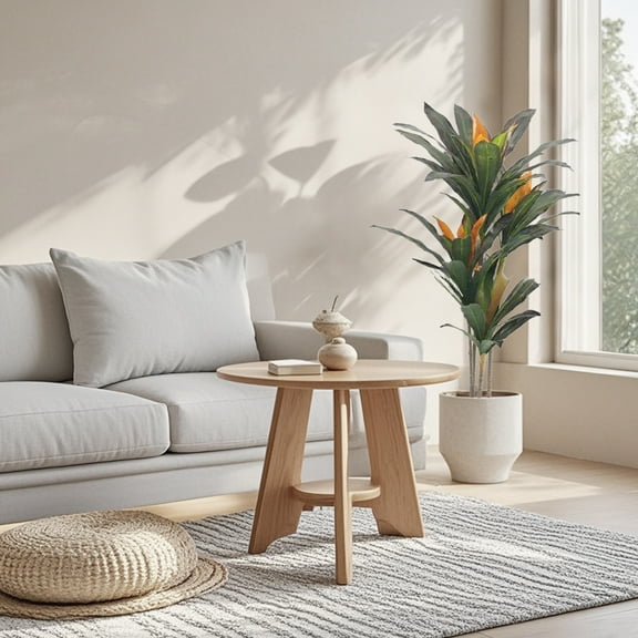 3.4FT/4.8FT Dracaena Artificial Plants With Planter, Realistic Fake Dracaena With Reshaped Leaves, Faux Floor Plants For Home Office Living Room Decoration