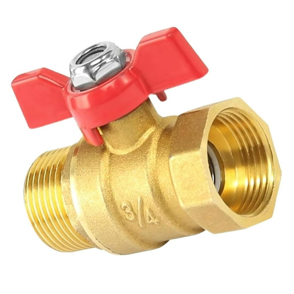 3/4Inch Brass Valves Male Female Thread Pipe Fitting With Butterfly Handle Two Way Shut Off Valves