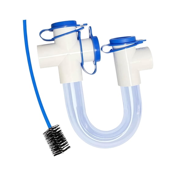 3/4Inch Standard Condensate Trap With Brush Air conditioners U Bend Trap for Condensate Drainage Prevents Backflow