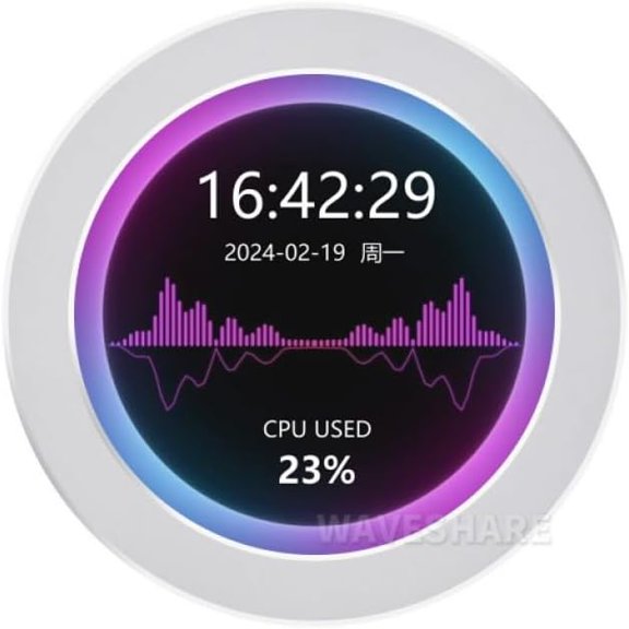 3.4Inch USB Monitor PC Internal Display Screen with Music Spectrum Analysis for DIY PC Builds IoT Projects and Maker Electronics SKU-26772