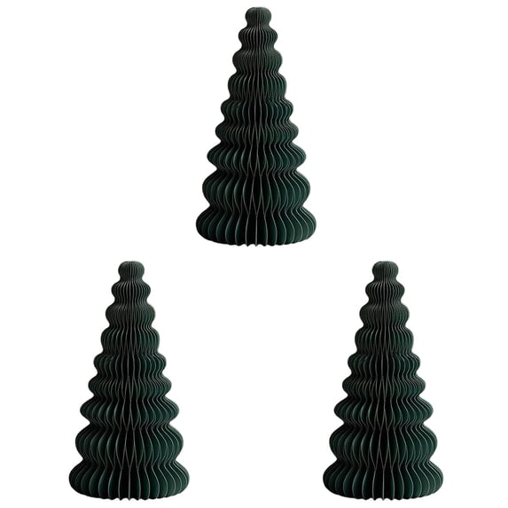 3-4PC Paper Christmas Tree 3D Honeycomb Centerpiece Table Decorations Modern Accordion Folded Ornaments for Home Holiday Indoor Winter Seasonal Ornaments Weddings Festive Supplies