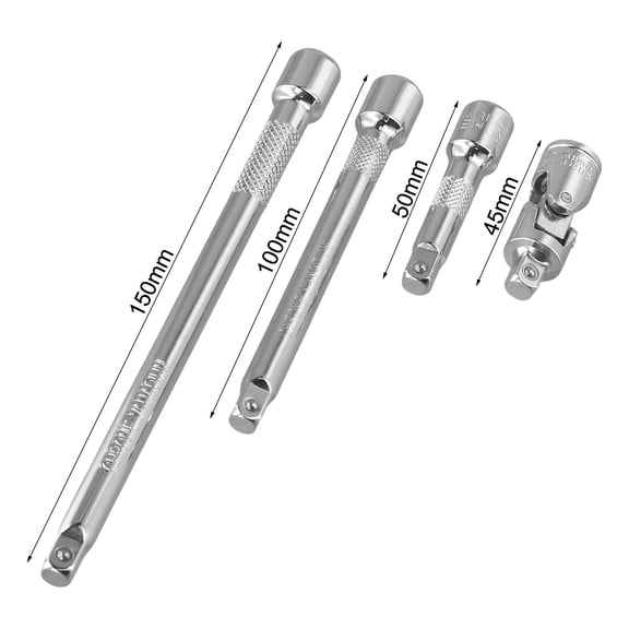 3/4Pcs 50/110/140Mm Extension Bar 1/4 Drive Ratchet Socket Extender Extension Socket Drive Sleeve Connecting Rod Hand Tools 4Pcs Smile Home
