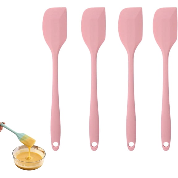 3/4Pcs Silicone Spatula Set, Heat Resistant, Seamless Kitchen Tool for Baking