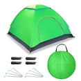 thumbnail image 1 of 3-4Person Waterproof Pop Up Camping Tent Folding Instant Setup Tent w/ 2 Mosquito Net, 1 of 8