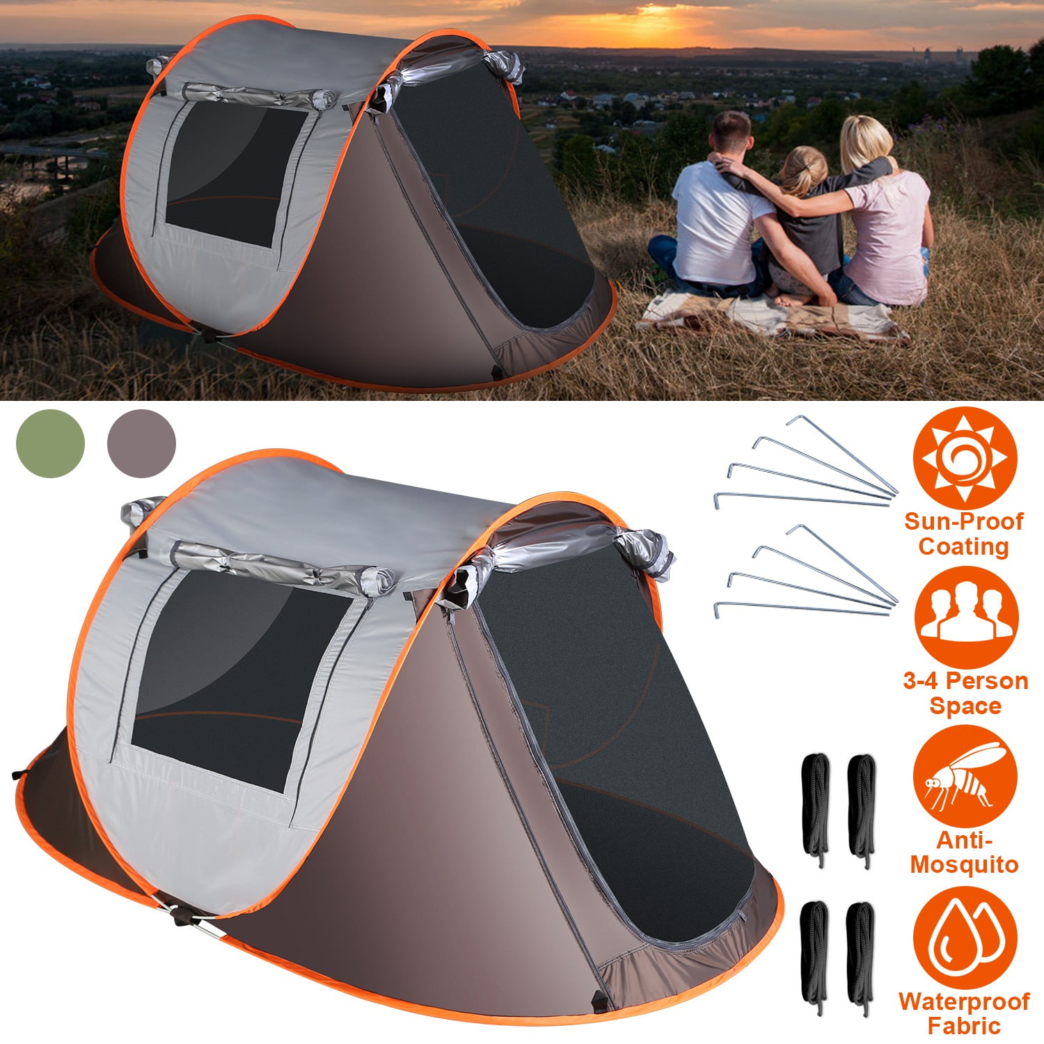 3-4person-waterproof-pop-up-tent-w-2-mosquito-net-windows-hiking
