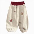 thumbnail image 1 of 3-4T Toddler Boys Jogger Pants Cotton Fall Winter Sweatpants Cartoon Cute Casual Elastic Lounging Trousers With Pocket 12M to 12T Little Boys Pants,White, 1 of 7