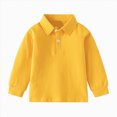 thumbnail image 1 of 3-4T Toddler Boys Long Sleeve Oxford Dress Shirt Solid Color Shirt 12 18 24 Months 2T 3T 4T 5T Kids Tops Fashion Gentleman School Uniform, 1 of 4