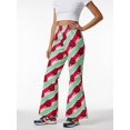thumbnail image 1 of Girls Flared Wide Leg Pants, Digital Print Casual Bell Bottom Trousers, Slim Fit Kids Fashion Bottoms for Ages 4-13, Spring Summer Wear, 1 of 6