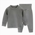 thumbnail image 1 of 3-4Years Child Boys Solid Thermal Underwear Set,Long Sleeve Top and Pants,Soft Warm Base Layer for Boys, 1 of 9