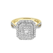 3/4ctw 10KT Yellow Gold Emerald Limited Edition Genuine Certified Diamond Ring by Keepsake