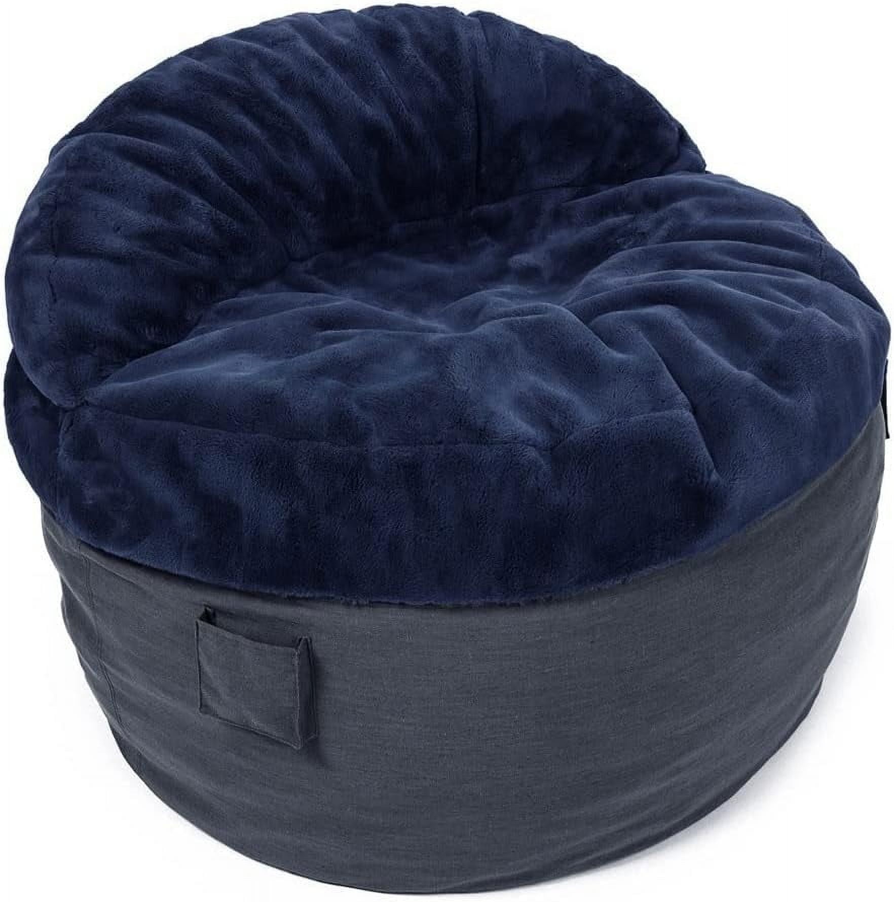 3/4ft Giant Soft Faux Bunny Fur Bean Bag Cover Beanbag Pouf Sofa Bed ...