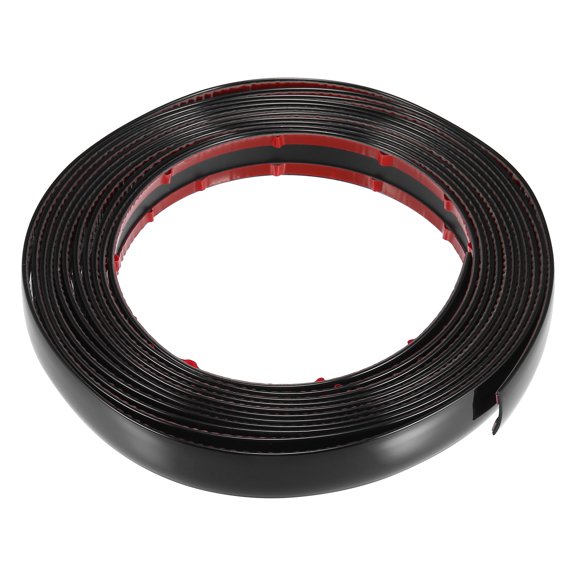 3/4in 20mm Wide 16.4ft 5m Length Black Car Door Edge Guards Body Trim Strip for Rearview Mirror Bumper Window