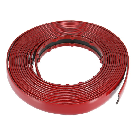 3/4in 20mm Wide 16.4ft 5m Length Red Car Door Edge Guards Body Trim Strip for Rearview Mirror Bumper Window