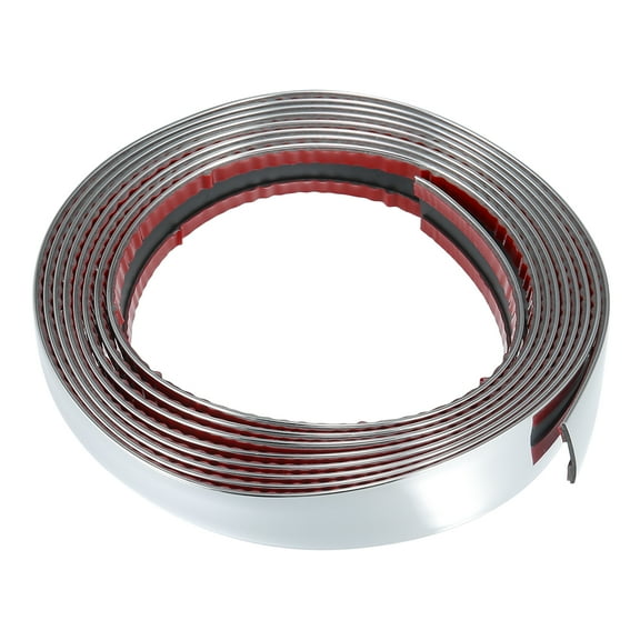 3/4in 20mm Wide 9.84ft 300cm Length Silver Tone Car Door Edge Guards Body Trim Strip for Rearview Mirror Bumper Window