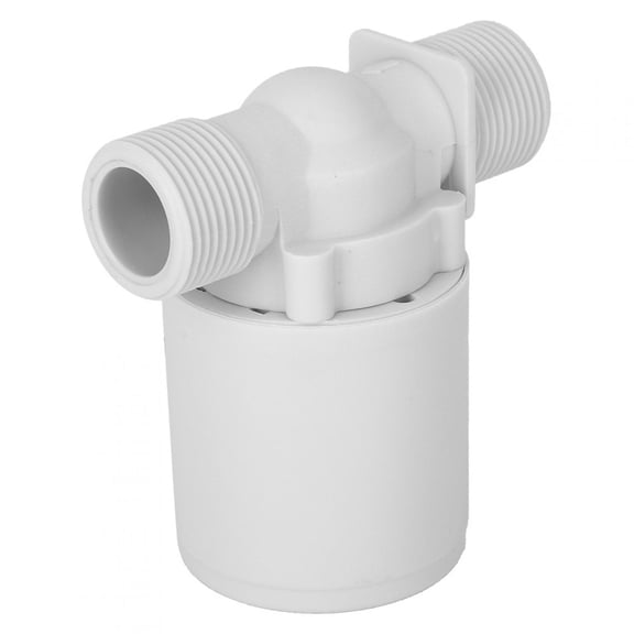 3/4in Automatic Float Valve for Water Tanks, Side Inlet Plastic Water Level Control Valve for Pools & Troughs