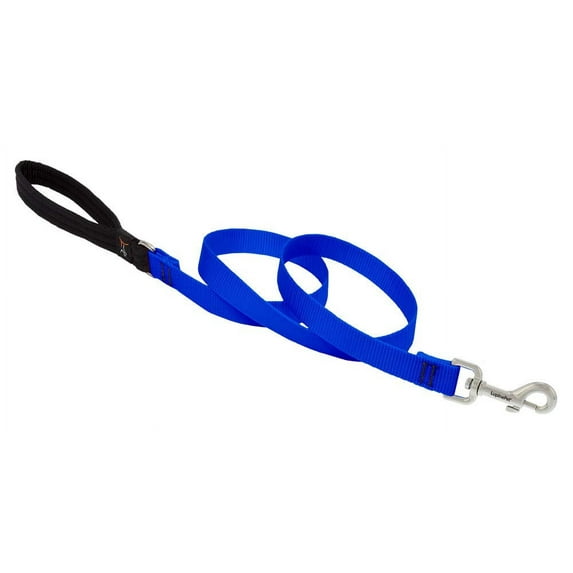 Lupine 3/4 In. x 6 Ft. Traditional Solid Blue Dog Leash 17509