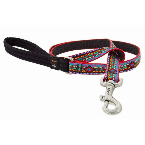 Dog Leash by Lupine 3/4" Wide El Paso Design 6-Foot Long with Padded Handle