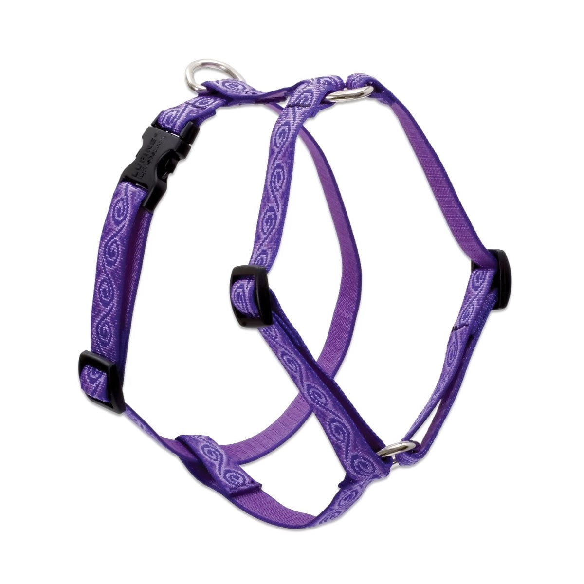 Lupine 3/4-Inch Jelly Roll Roman Dog Harness - Adjustable 20 To 32-Inch Girth, Woven Nylon, Chew-Proof Guarantee