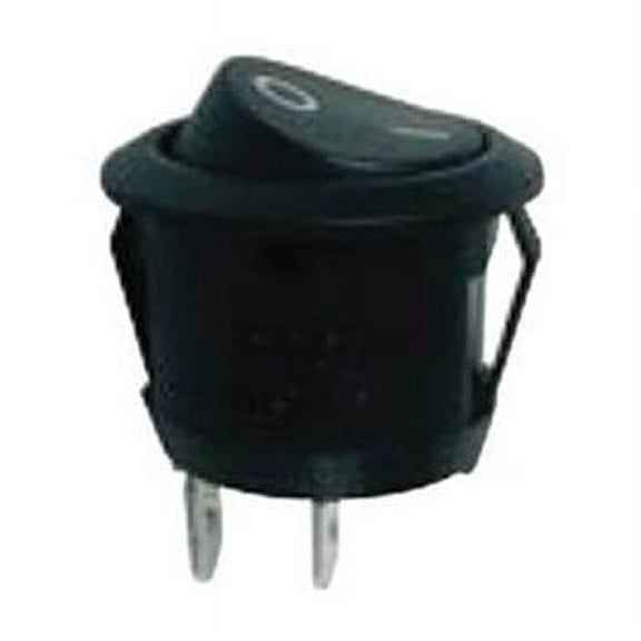 3/4in. Mount Hole Round Rocker Switch - Black